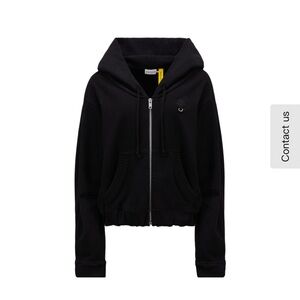 Designer Moncler x Willow Smith Women's Black Zip-Front Thick Sweater JacketNWOT